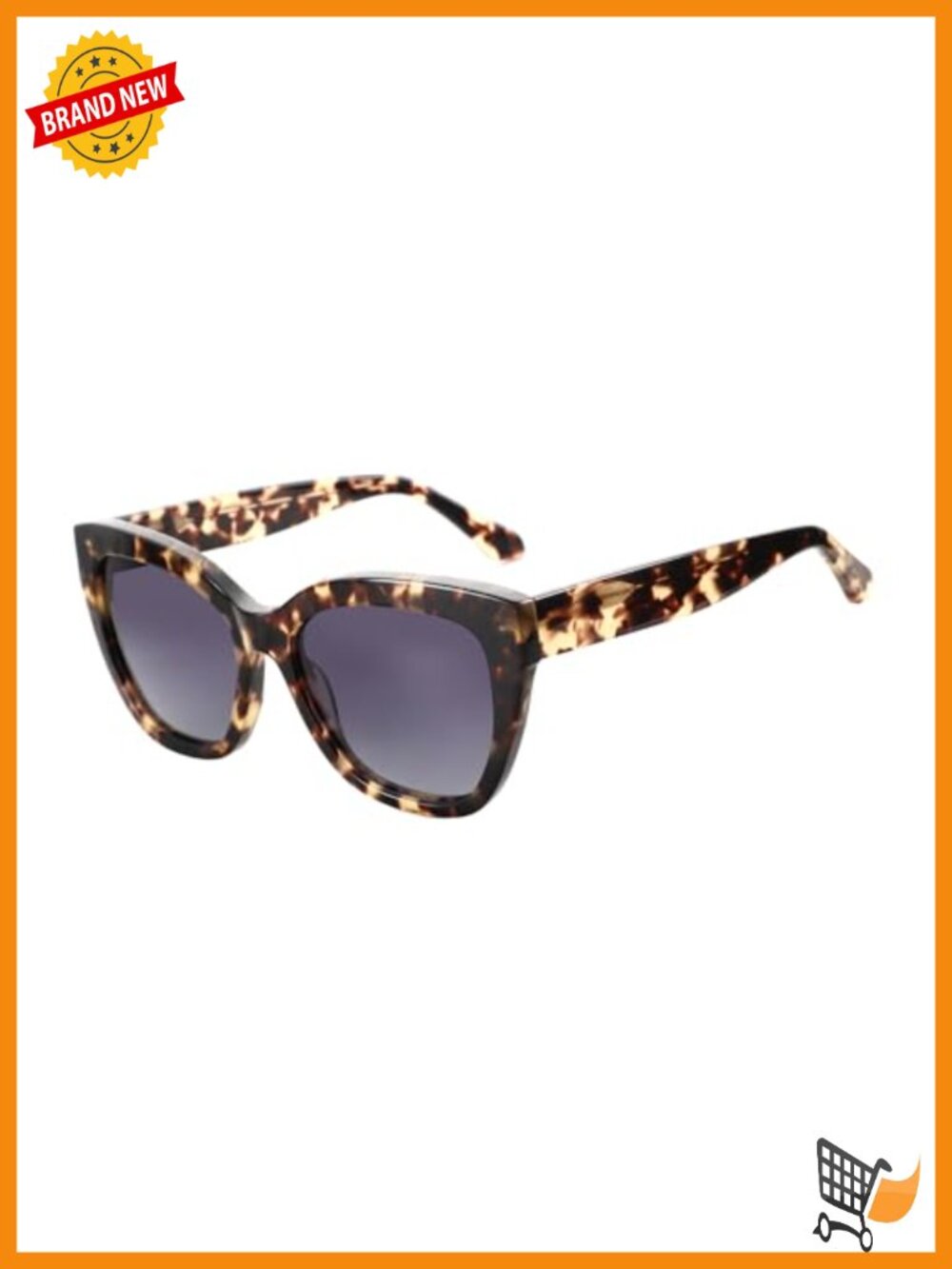 Polarized Cat Eye Sunglasses Women Oversized Square UV400 Protection